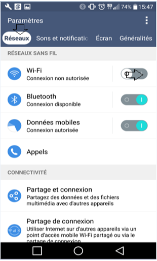 Activer Wifi dans Android