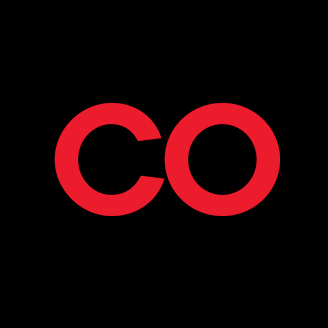 Logo avec deux lettres "C" et "O" en rouge sur fond noir.