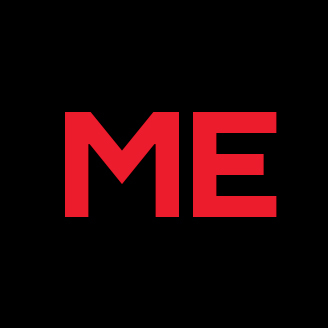 Logo rouge et noir avec les lettres "M" et "E" pour une entité éducative en technologie.