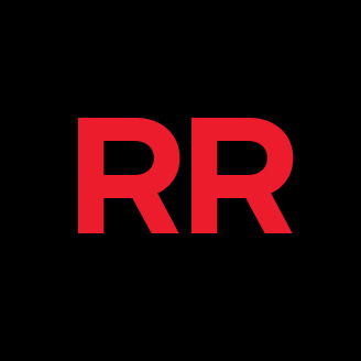 "RR logo in bold red letters on a black background, representing dynamic and innovative tech education."