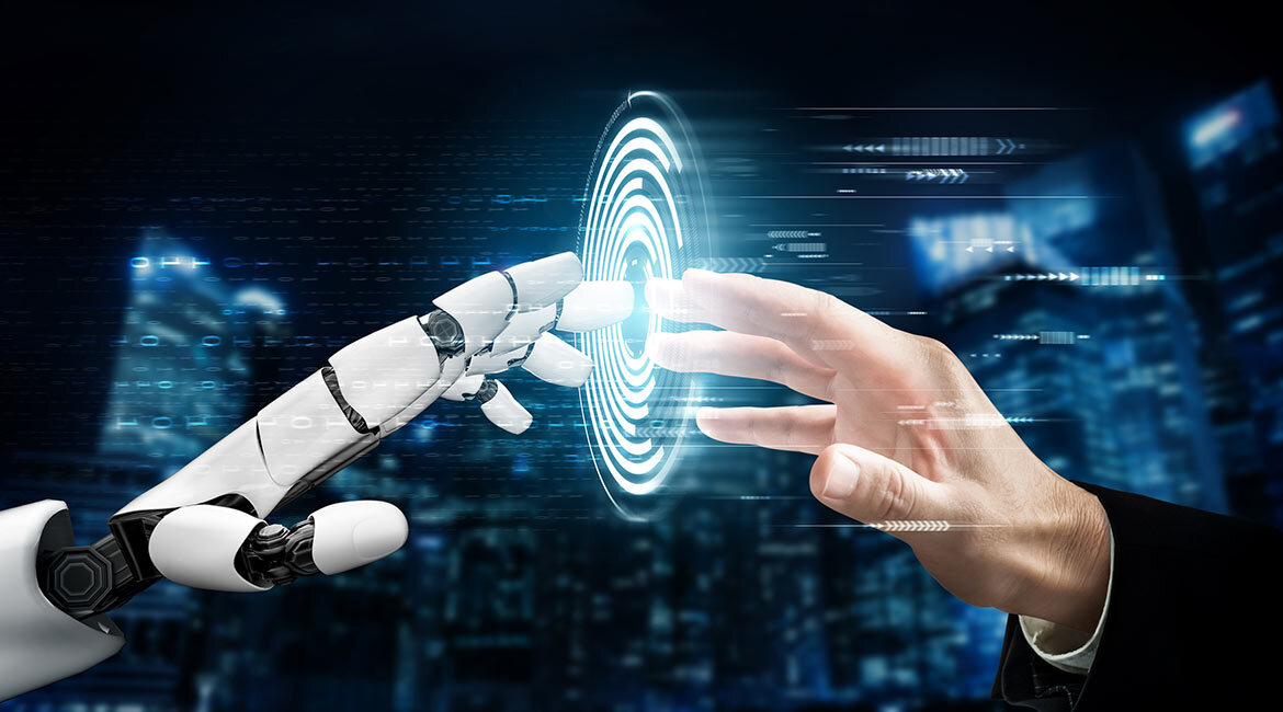 Interactivité humain-robot et technologie digitale avancée.