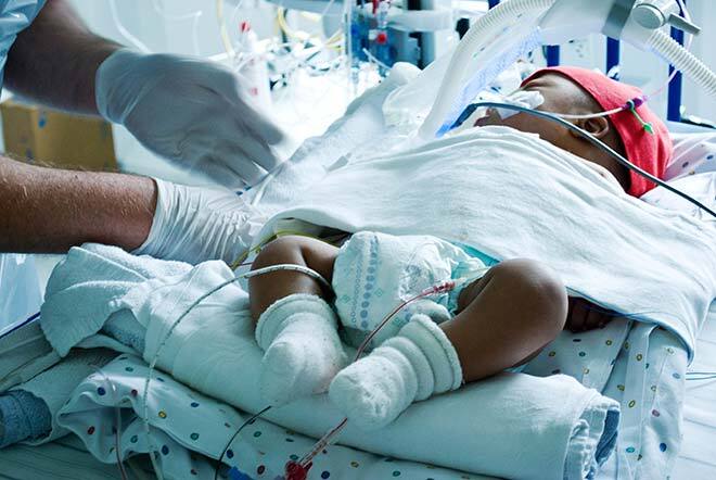 Infant in intensive care