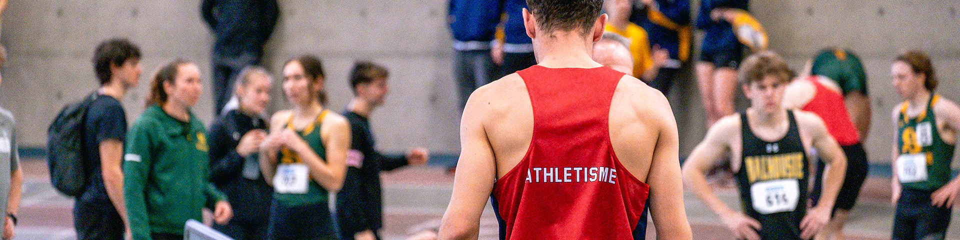 University's athletic team prepared for competition, showcasing sportsmanship and teamwork.