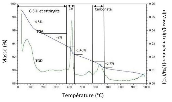 Analyse thermogravimétrique avant carbonatation