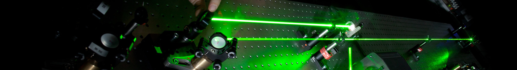 Advanced laser technology and precision optics in use at a tech university.