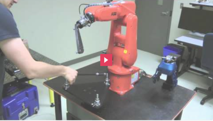 Advanced robotics arm in a lab setup demonstrating technology and automation.